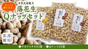 牛久市産落花生Ｑナッツセット Qなっつ Qなっつ ピーナッツ ピーナツ ナカテユタカ 中手豊 殻付き おやつ お菓子 おつまみ お取り寄せ 詰め合わせ お土産 贈り物 ギフト プチギフト 国産 茨城 特産品 農園 自家栽培 ビールのお供 [AX004us]