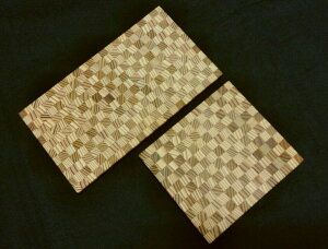 木の香アート『まどころ』 ちょっとおしゃれな杉の寄木敷き板　大小２枚セット