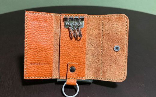 【職人手作り】イタリア産 アドリア牛革 シンプルキーケース（選べる15色）《築上町》【たけもとかばん】革製品 レザー 牛革[ABAM029]