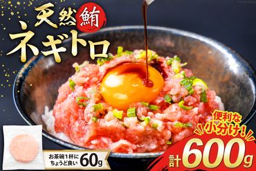 天然 マグロ ネギトロ まぐろたたき 小分け 60g ×10 計600g FY02 [トライ産業 静岡県 吉田町 22424053] 個包装 冷凍 まぐろ 鮪 ねぎとろ マグロたたき ねぎとろ丼 手巻き寿司 500g以上 1kg未満