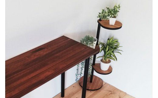 しずくのスタンドシェルフ 3段タイプ ブラウン（天然木/完成品） [新星金属製作所 大阪府 守口市 20940964] 