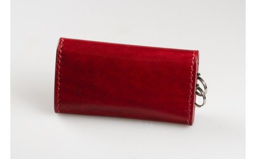 【CF】革工房「Sage-Leather」〇牛革キーケース(赤系）　《30日以内に出荷予定(土日祝除く)》---sanagouchi_ksl_3_1k---