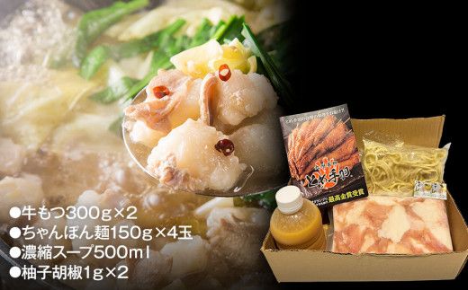 九州名物とめ手羽　博多もつ鍋セット　5-6人前　味噌味