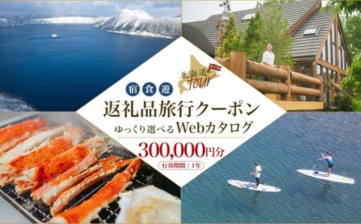 【北海道ツアー】995. 後から選べる旅行Webカタログで使える！ 北海道弟子屈町 旅行クーポン（300,000円分） 旅行券 宿泊券 飲食券 体験サービス券