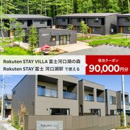 Rakuten STAY VILLA 富士河口湖の森/ Rakuten STAY 富士 河口湖駅　共通宿泊クーポン90,000円分  FAR005