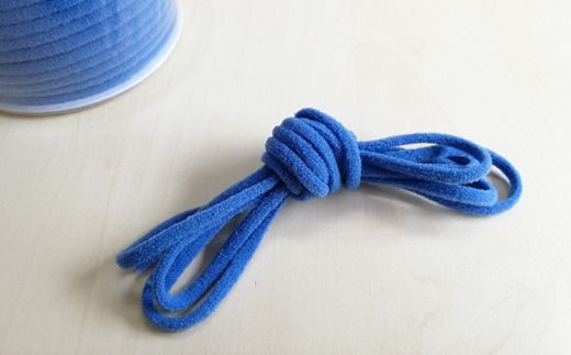 [P058] マスクゴム（リリヤン8本針）4mm×100m（抗ウイルス&抗菌加工済み）【ブルー】