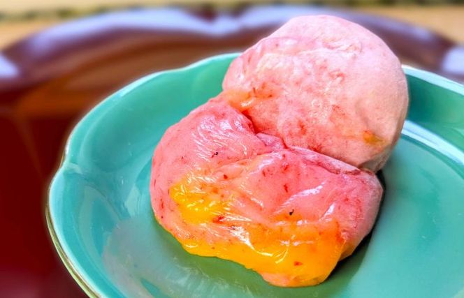 099H4035 老舗餅屋さんが作るチーズ入り杵つき生丸餅(エビ) 18個入り