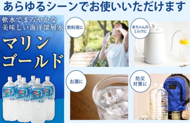 【ふるさと納税】ミネラルウォーター こじゃんと飲んでみんかよセット 2L×6本 硬度15 水 ペットボトル マリンゴールド 飲料水 災害用 避難用品 高知県 室戸市 国産 送料無料　mg001