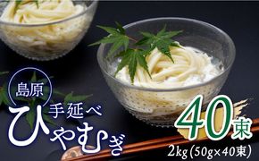 【金帯 国産 小麦 100％使用 】島原 手延べ ひやむぎ 2kg [SCB013]