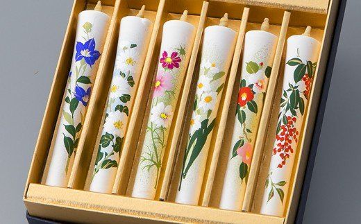 L-948】大與 絵ろうそく十二カ月を彩る草花 ［高島屋選定品］（滋賀県