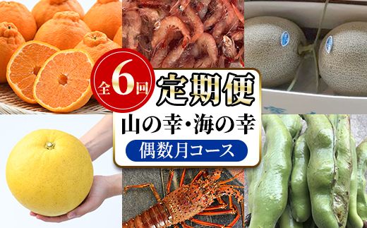 ＜定期便・全6回(偶数月)＞阿久根市の山の幸・海の幸！不知火・そら豆・タカエビ・メロン・伊勢えび・ぼんたんなど)国産 柑橘 みかん フルーツ 果物 魚介 頒布会【松永青果】akn053-38