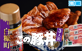 ※冷蔵※この豚丼 ごちそう便セット【3人前】_I013-0163