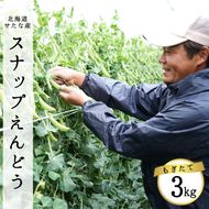 【2025年5月中旬から順次発送】【北海道せたな町産】スナップえんどう　3kg