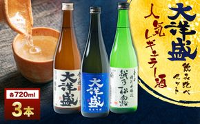 大洋盛の人気レギュラー酒飲み比べ  720ml×3本 3種飲み比べ（純米吟醸・普通酒・辛口特別本醸造）大洋盛セットI [AB4031]