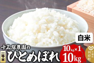 【白米】宮城県利府町産 一等米ひとめぼれ10kg(10kg×1)|06_jne-011001h