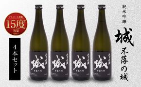 ＜【7日以内に発送！】令和7年産 木城町・毛呂山町 新しき村友情都市コラボ 日本酒 純米吟醸「城 ～不落の城」4本＞ K21_0020_1