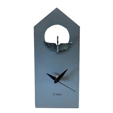 GRAVIRoN Bird Clock オカメインコ 酸洗鉄（置き時計）195×85×92mm 390g