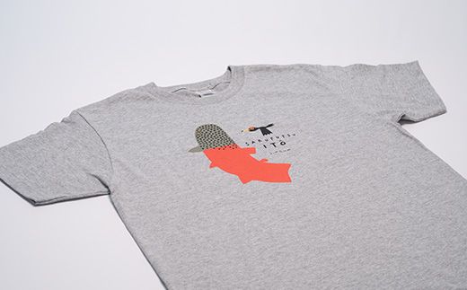 【12014】イトウ　Tシャツ（杢グレー・XLサイズ）