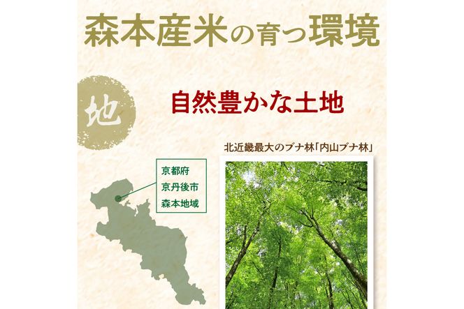 令和6年産 特別栽培米コシヒカリ 丹後椿（京丹後森本産） 5kg【定期便6回】　AG00011