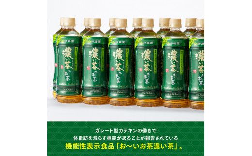 【12ヶ月定期便】 伊藤園 おーいお茶 濃い茶600ml×24本【 飲料 飲み物 ソフトドリンク お茶 ペットボトル 備蓄 全12回 送料無料】宮崎県川南町 [E7301t12]