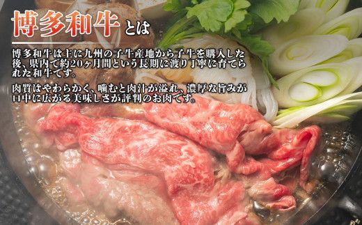 【厳選部位】博多和牛サーロインしゃぶしゃぶすき焼き用　300g
