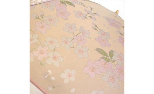 槙田商店【晴雨兼用折りたたみ傘】”絵おり” 桜 FAA5060