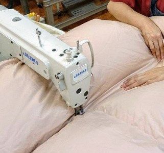 羽毛布団リフォーム　シングルサイズ150×210　柄：ペイズリー柄（２１７３６）　色：ブルー