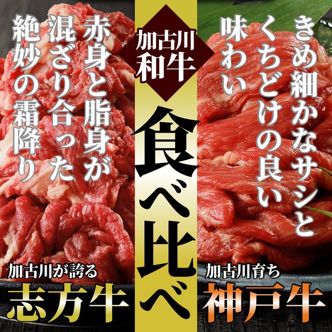 神戸牛・志方牛食べ比べセット（定期便）