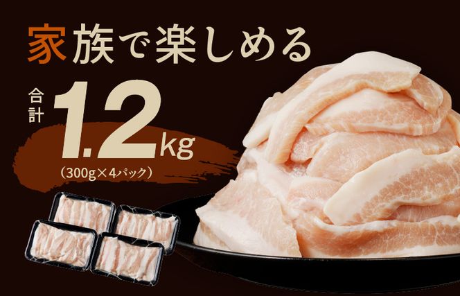 010B1514 味付き 豚トロ 1.2kg【小分け 300g×4P 焼肉用 塩だれ 焼くだけ 小分け BBQ やきにく 数量限定】