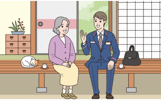 郵便局のみまもりサービス「みまもり訪問サービス　3か月コース」《築上町》【日本郵便株式会社　椎田郵便局】[ABBB004]