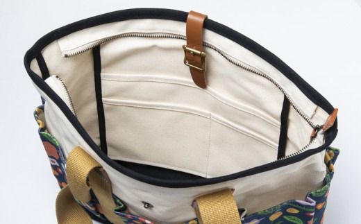 「琉球帆布」アートクラフトマンバッグ （mirei） - 実用性 帆布 トート キャンバス生地 丈夫 ベーシック おしゃれ ファッション お出かけ かばん 鞄 手仕事 手づくり ハンドメイド 琉球帆布 伝統技術 沖縄県 八重瀬町【価格改定】