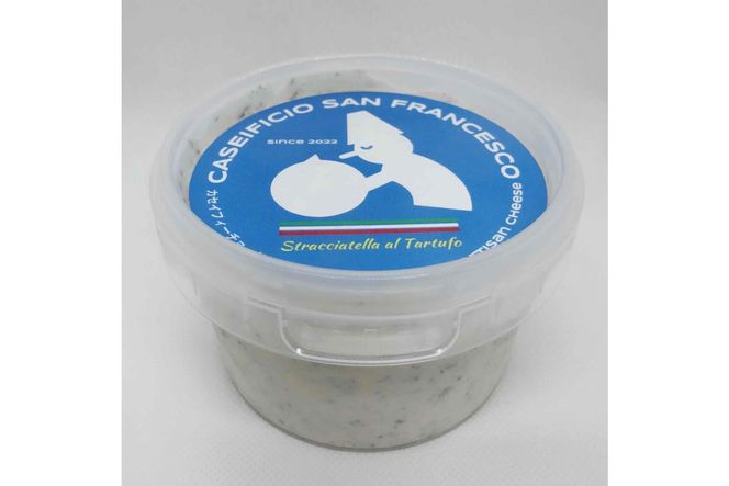 ストラッチャテッラ（黒トリュフ入り） Stracciatella al Tartufo 200g【0073-006】