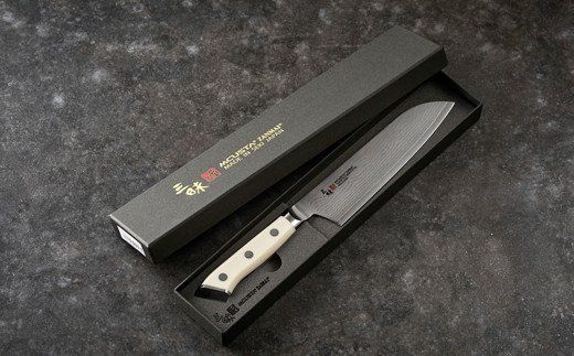 H64-08 三昧 クラシック ダマスカス コーリアン 三徳包丁 180mm