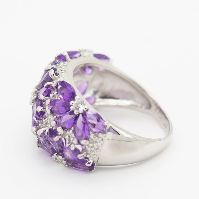 アメジスト リング 4.0ct SV925 (12505) BR-17(山梨県甲斐市 アメジスト リング 4.0ct SV925 (12505) BR-17(山梨県甲斐市