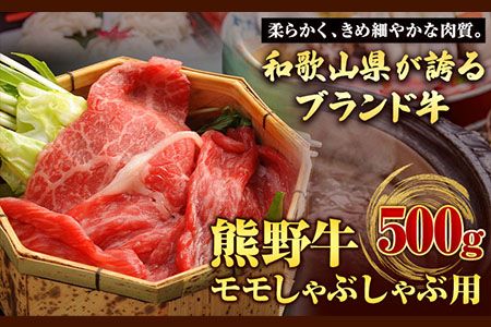 [和歌山県のブランド牛]熊野牛 モモしゃぶしゃぶ用 500g 厳選館[90日以内に出荷予定(土日祝除く)] 和歌山県 日高川町 熊野牛 牛 うし モモ しゃぶしゃぶ---wshg_fgenkmsyb_90d_22_25000_500g---