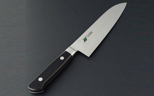 H40-12 フジタケ ステンレス ツバ付 三徳包丁 175mm