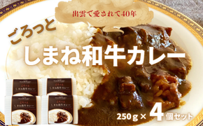 ごろっとしまね和牛カレー　4食セット【2-103】