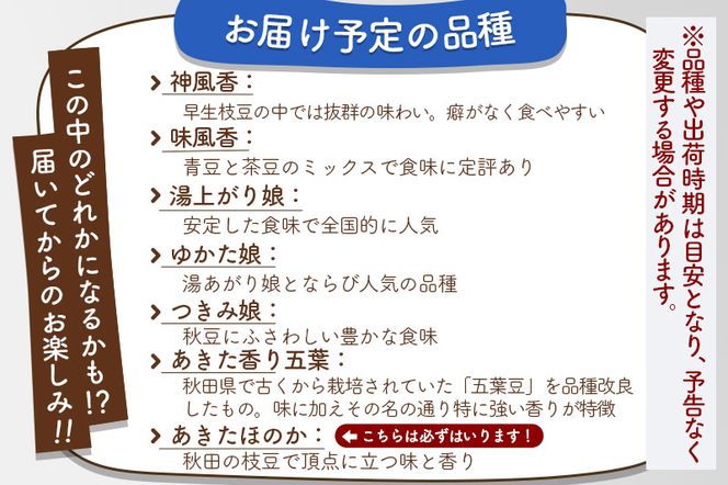 《定期便５回》旬の枝豆1kg食べ比べ定期便（1品種×5回）冷蔵 生でお届け えだ豆 レンジでチン おつまみ|tksf-040305