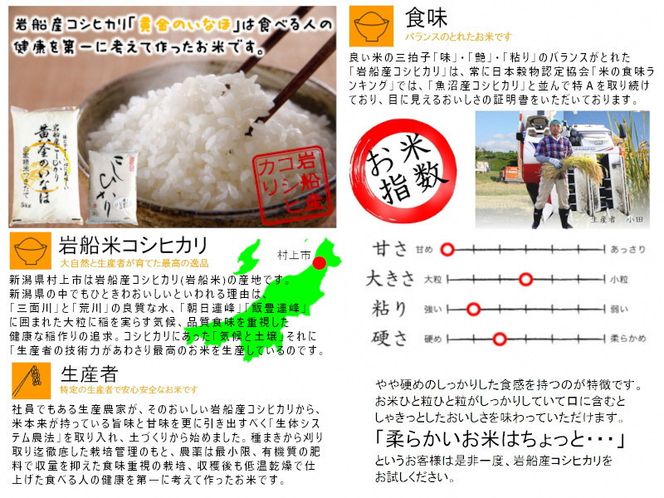 【新米受付・令和8年産米】自然豊かな風土が育んだ新潟県村上市岩船産コシヒカリ15kg（5kg×3袋）NC4023