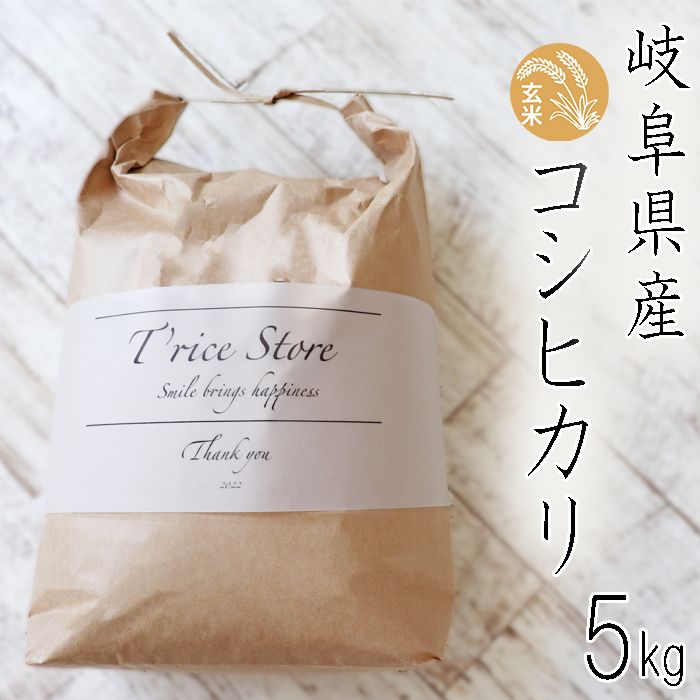 BE-5b T rice Store 岐阜県産コシヒカリ(玄米) 約5kg