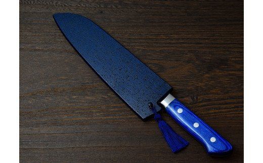 H44-26 剛シリーズ 三徳包丁 180mm 木製鞘付き【左利き用】