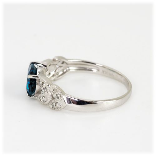 ロンドンブルートパーズ リング 1.3ct K10WG  （13387）　BR-35