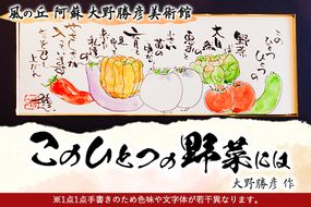 大野勝彦 短冊額『このひとつの野菜には』野菜 風の丘阿蘇大野勝彦美術館《60日以内に出荷予定(土日祝を除く)》美術館 詩---sms_okmtzg3_60d_21_179000_1p---