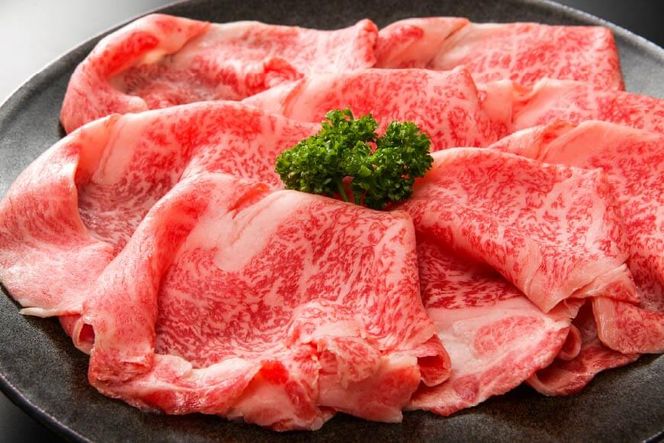 博多和牛 A4以上 しゃぶしゃぶ すき焼き用 厳選 肩ロース 肩バラ肉 モモ肉 400g【化粧箱】 [MEAT PLUS 福岡県 筑紫野市 21761015]