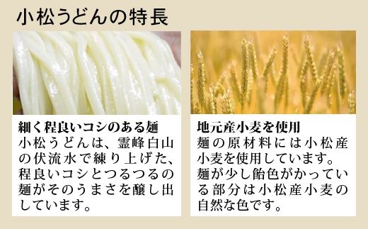 【小松うどんの定番】小松綸子（乾麺つゆ付き、約12人前） 011033