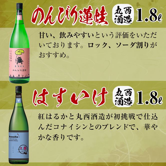 ＜入金確認後、2週間以内に発送！＞志布志焼酎「大きな志」満足飲み比べセット 1.8L×計6本 e7-015-2w