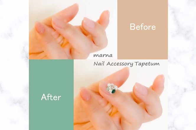 ネイル アクセサリー タペタム エメラルドグリーン 1個＋専用シール30枚 チップ シール｜MARNA TAPETUM ACCESSORY 大阪府 守口市 [2098]