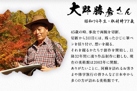 大野勝彦＜2018年発行＞詩画集『逃げるな』風の丘阿蘇大野勝彦美術館《60日以内に出荷予定(土日祝を除く)》美術館 詩---sms_okmsgs2_60d_21_14000_1p---