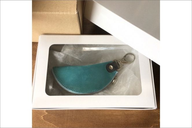 バナナキーケース(ヌバックブルー)　LC00006