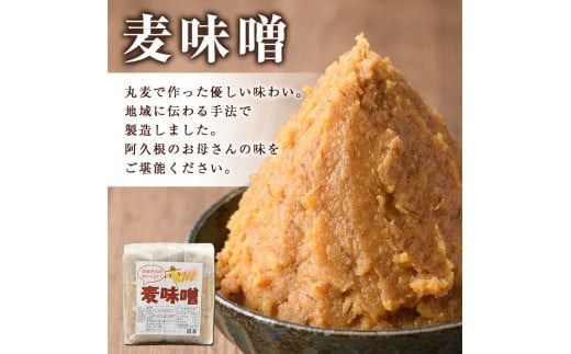 お母さんのおいしい麦味噌(計4kg・1kg×4袋)みそ 調味料 味噌 みそ汁 手作り 味噌汁 お味噌汁 朝ごはん ミソ 小分け 母の味【阿久根市生活研究グループ】akn072-01